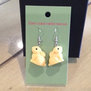 Yellow Rabbit Earrings